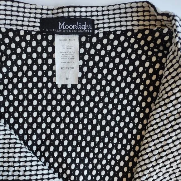 Moonlight Y&S Fashion Polka Dot Jacket Pockets Lagenlook Boho Artsy Medium - Picture 6 of 6